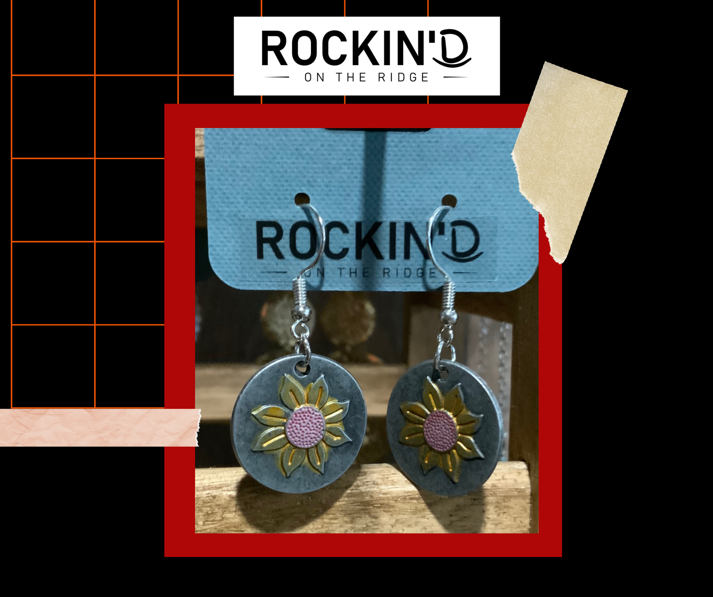 Sunflower earrings
