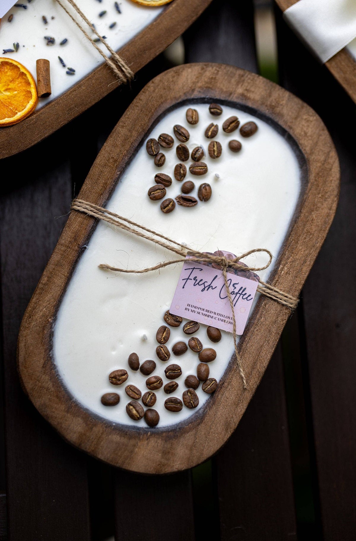Coffee Scented Dough Bowl/ Coffee Lover Gift/With Real Coffee Beans/ Home Decor Gift /Farmhouse Decor: Regular Bowl likepic / Fresh Coffee from Rockin' D On The Ridge in La Harpe, IL