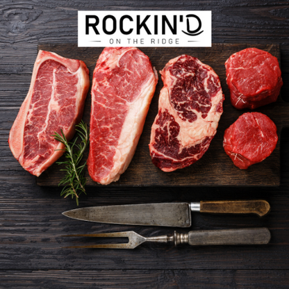 Custom Cut 1/2 Beef Pre-Order Summer Harvest July 2026 *DEPOSIT ONLY* from Rockin' D On The Ridge in La Harpe, IL