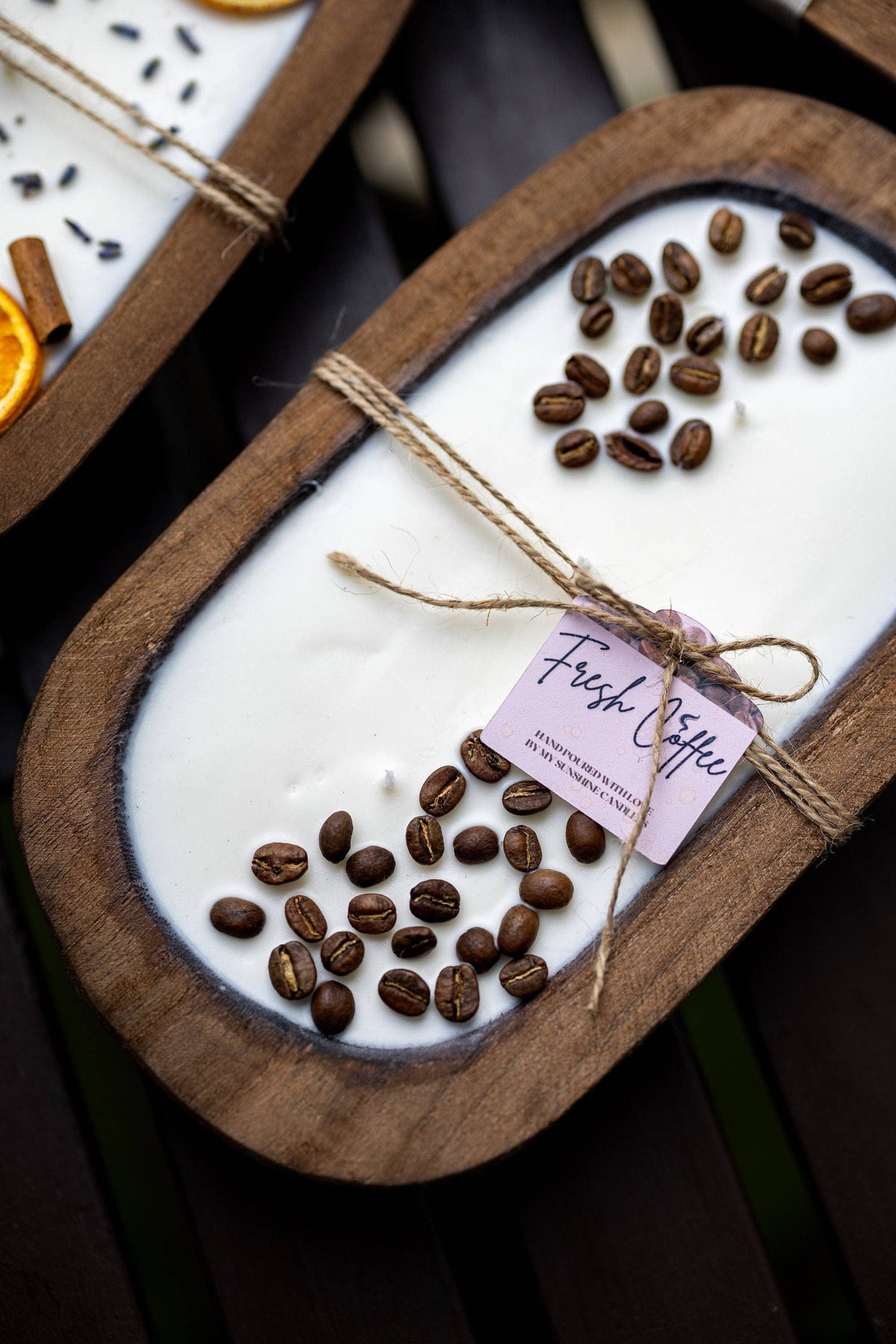Coffee Scented Dough Bowl/ Coffee Lover Gift/With Real Coffee Beans/ Home Decor Gift /Farmhouse Decor: Regular Bowl likepic / Fresh Coffee from Rockin' D On The Ridge in La Harpe, IL