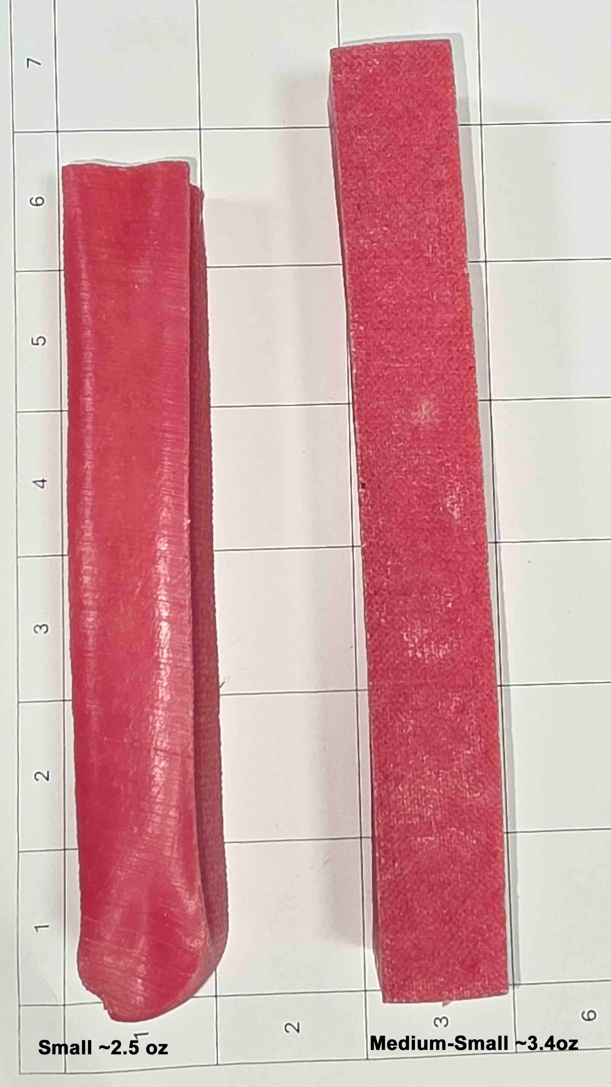 Dog cheese chew. Raspberry M/S Himalayan Yak ~3.4oz from Rockin' D On The Ridge in La Harpe, IL