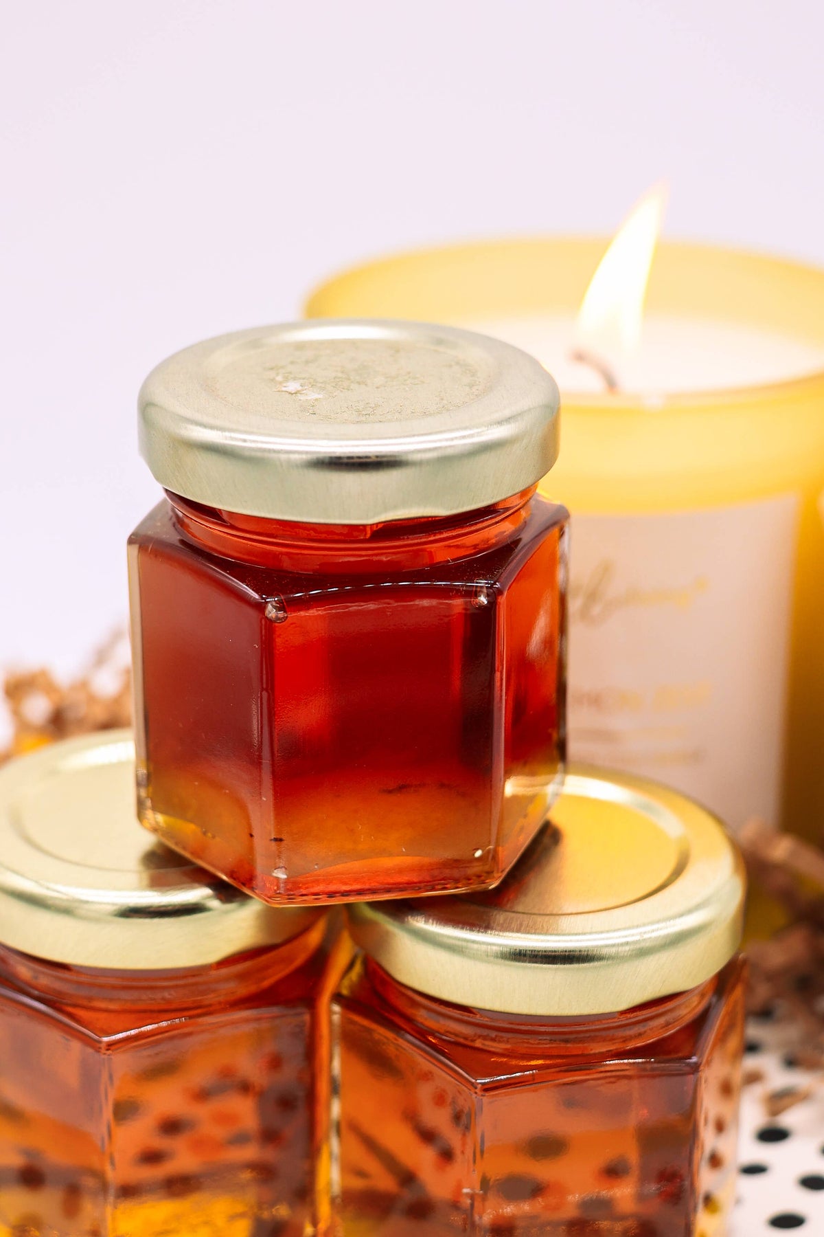 Mini Hexagon Honey Jars 2oz: With Our Label from Rockin' D On The Ridge in La Harpe, IL