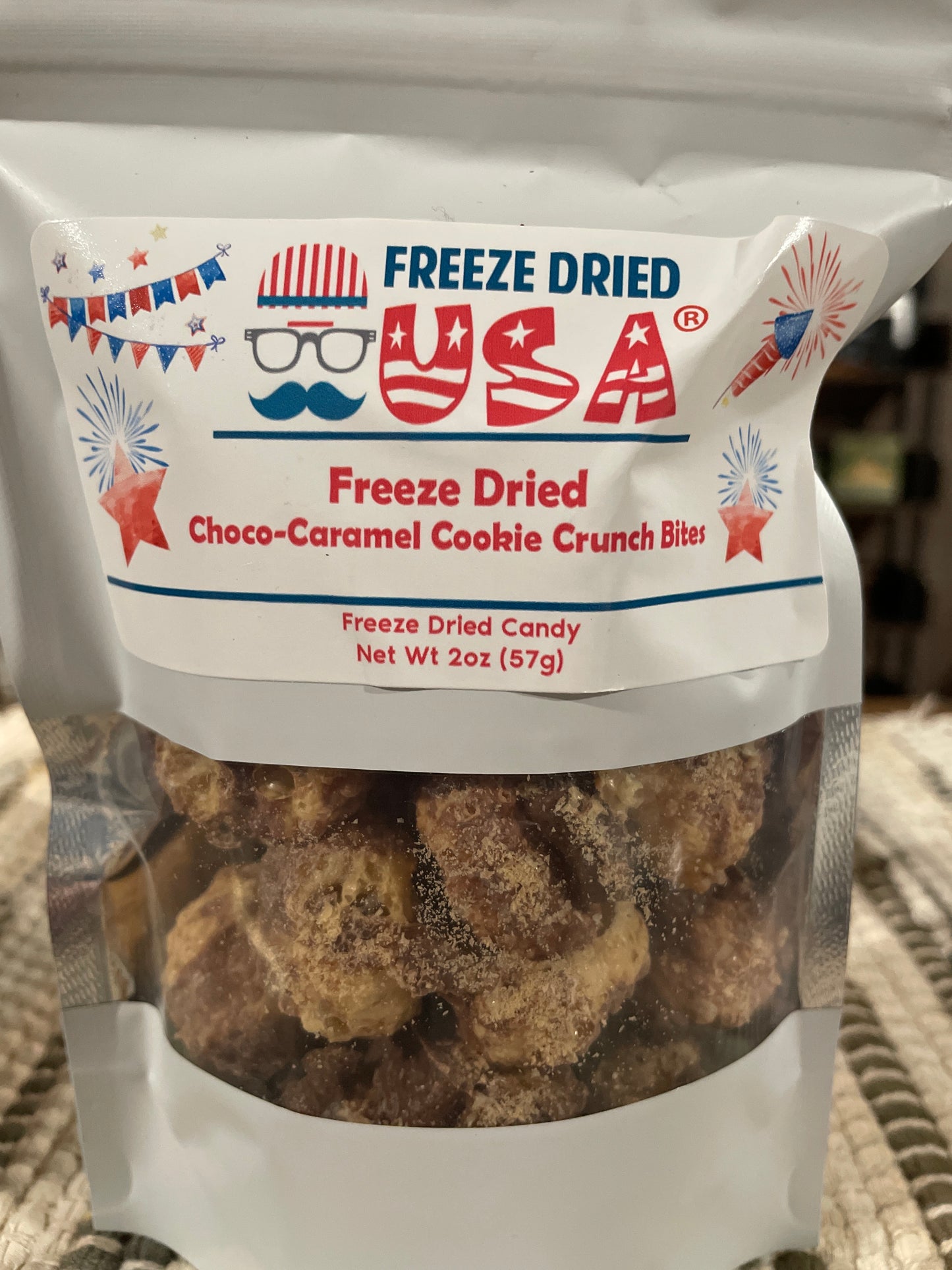 Freeze Dried Chocolate-Carmel Cookie Crunch Bites