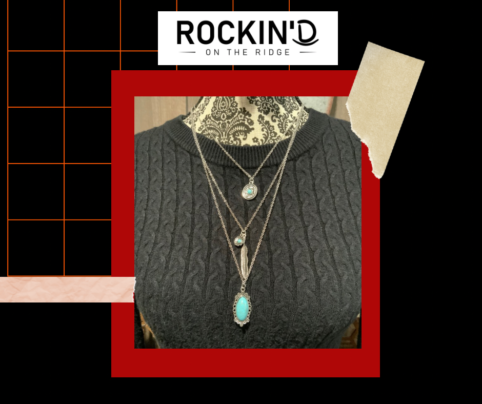 Layered western necklaces