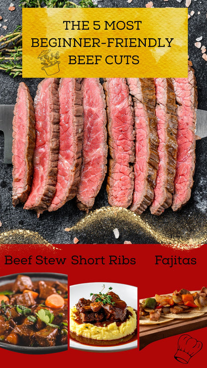5 BEGINNER-FRIENDLY BEEF CUTS BUNDLE from Rockin' D On The Ridge in La Harpe, IL