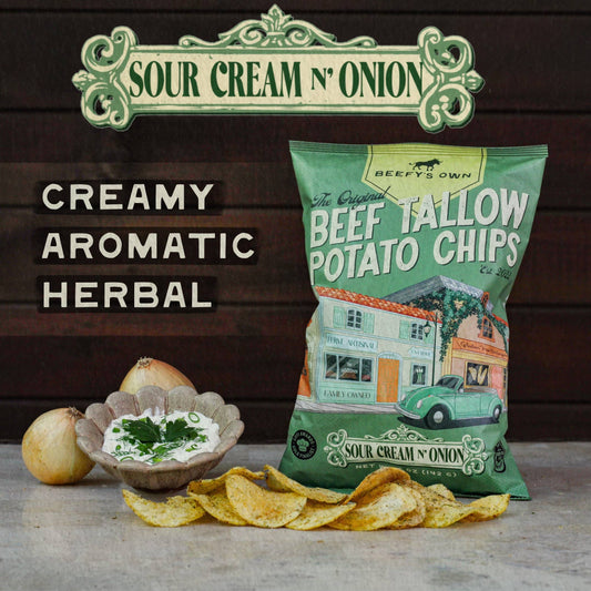 Beef Tallow Potato Chips - Sour Cream N' Onion from Rockin' D On The Ridge in La Harpe, IL