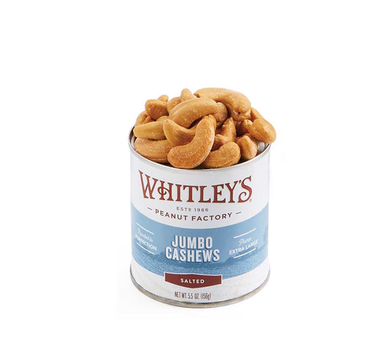 Salted Jumbo Cashews 5.5 oz. Tins from Rockin' D On The Ridge in La Harpe, IL