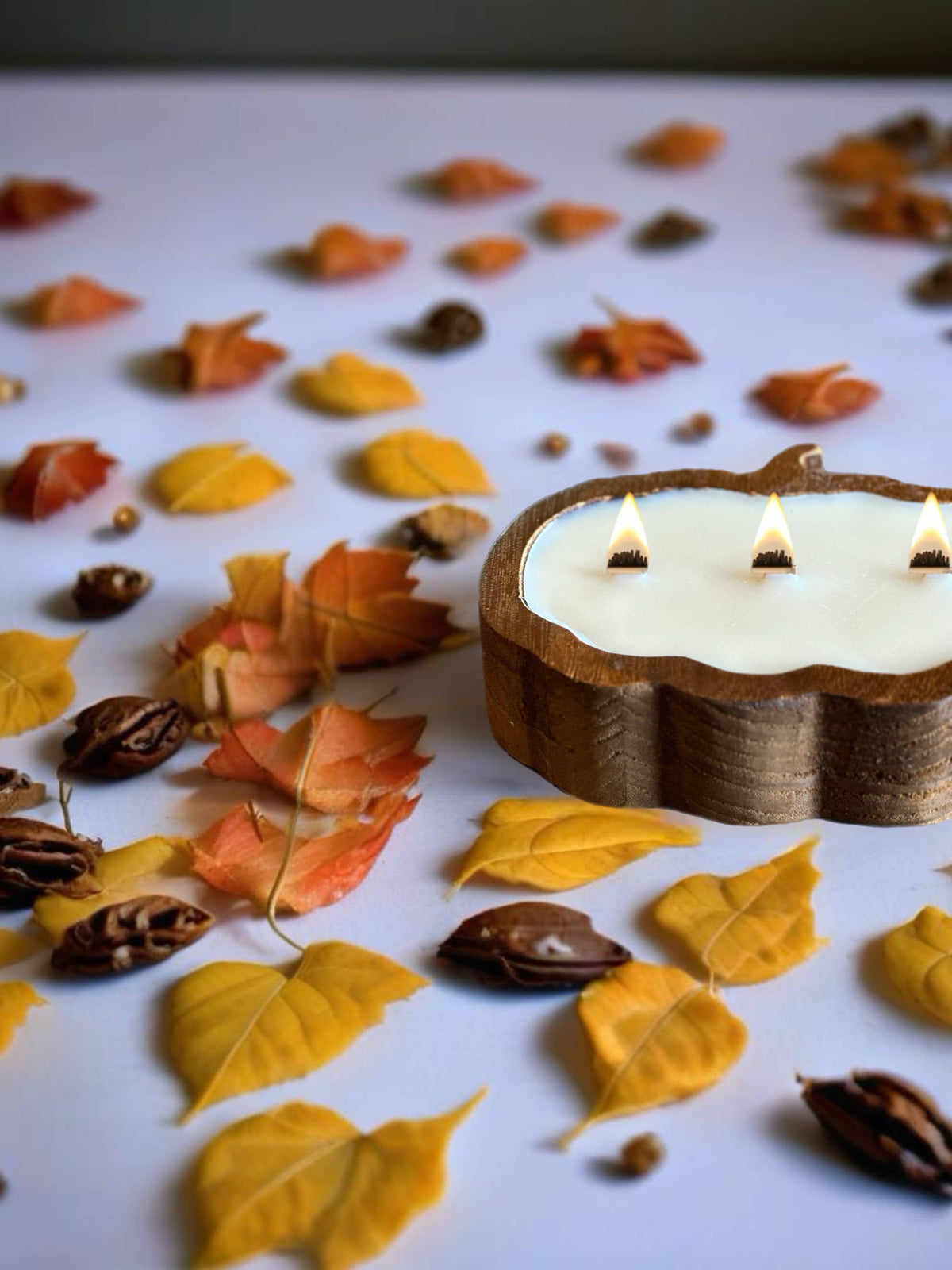 Pumpkin Beeswax Candle Dough Bowl, Fall Favorite: Hot Apple Pie from Rockin' D On The Ridge in La Harpe, IL