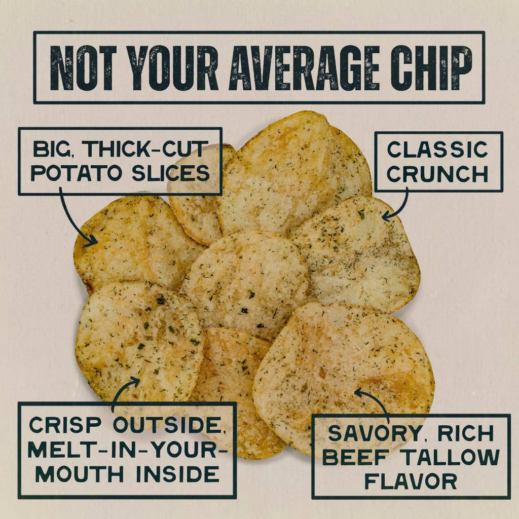 Beef Tallow Potato Chips - Sour Cream N' Onion from Rockin' D On The Ridge in La Harpe, IL