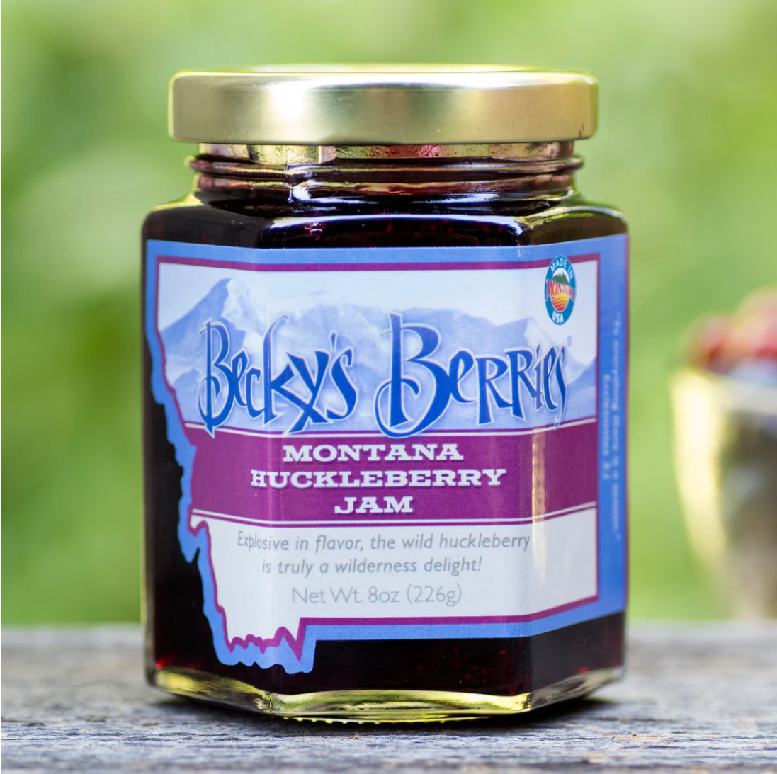 Montana Huckleberry Jam: 3 oz from Rockin' D On The Ridge in La Harpe, IL